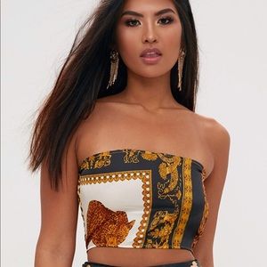 **Brand New** Scarf Print Crop Top